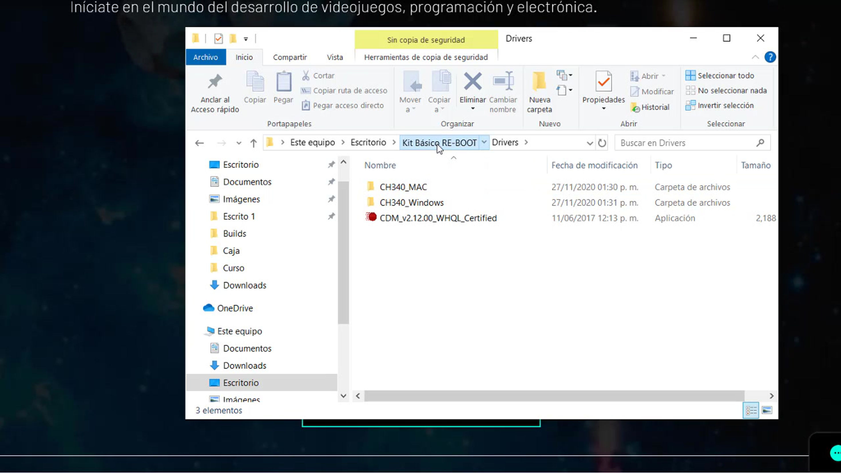 2.- Carpetas del Curso